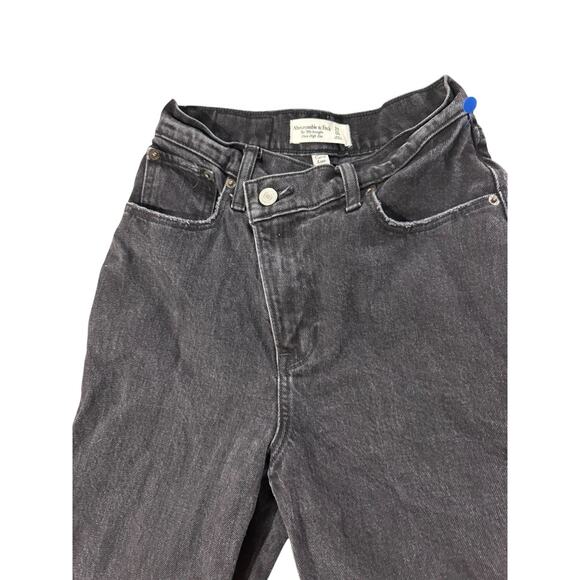 Abercrombie & Fitch Jeans Criss Cross Waist 00 The 90s Straight Ultra High Rise - Picture 2 of 9